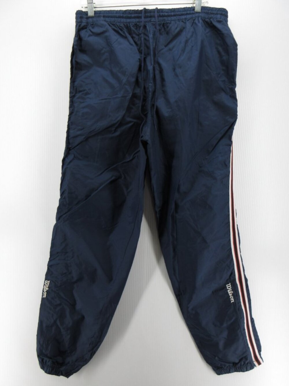 VINTAGE Wilson Pants Large Advantage Track 90s Windbreaker Ankle Zip *
